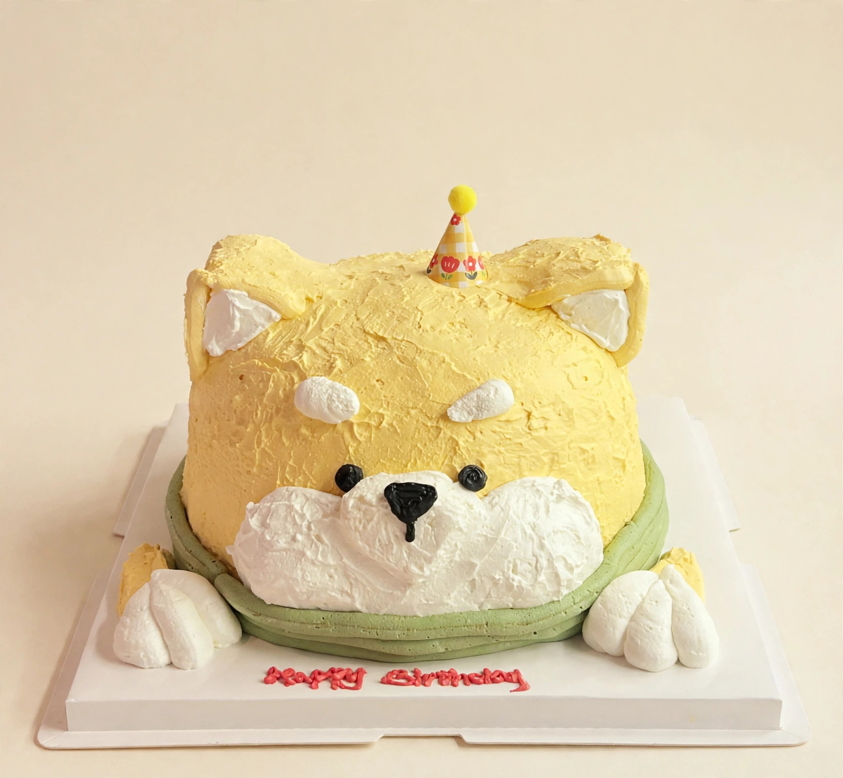 Sleepy Shiba Birthday Cake — HoneyMe Bakery, Bellevue