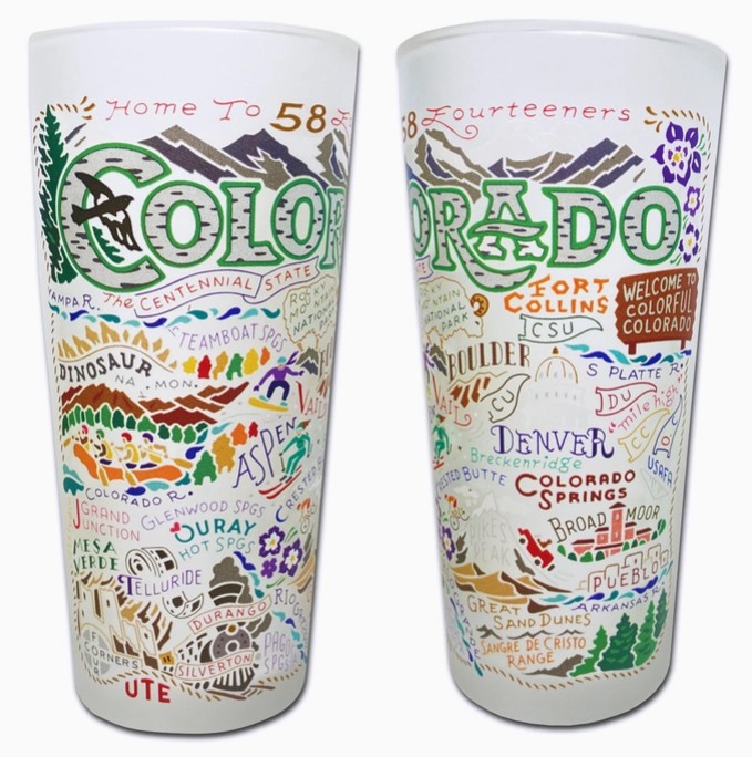 Colorado Drinking Glass Catstudio