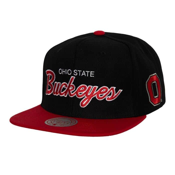Ohio State Buckeyes Team Script 2.0 Mitchell and Ness Snapback Hat