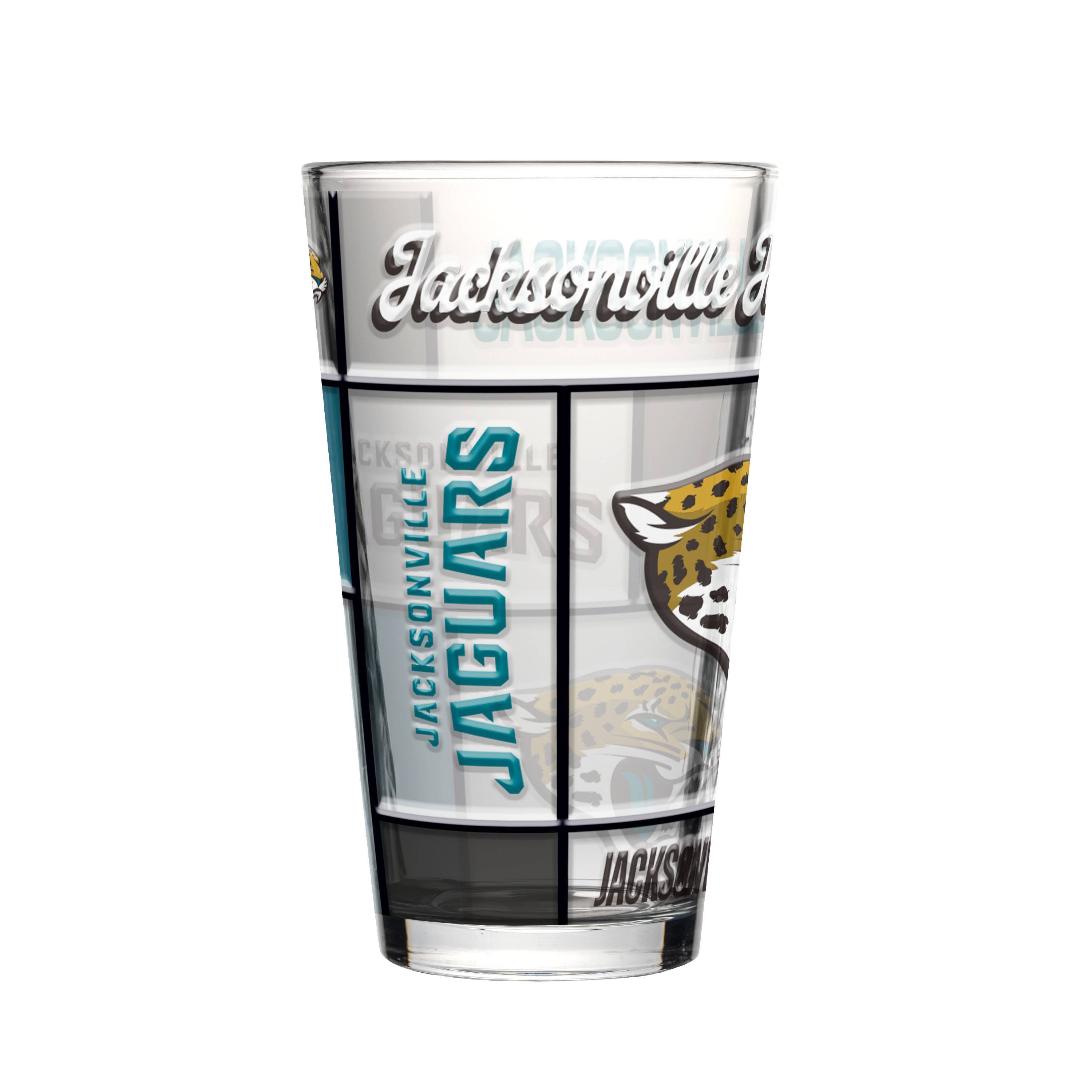 Jacksonville Jaguars Boxed Quilted Stained Pint Glass 16oz