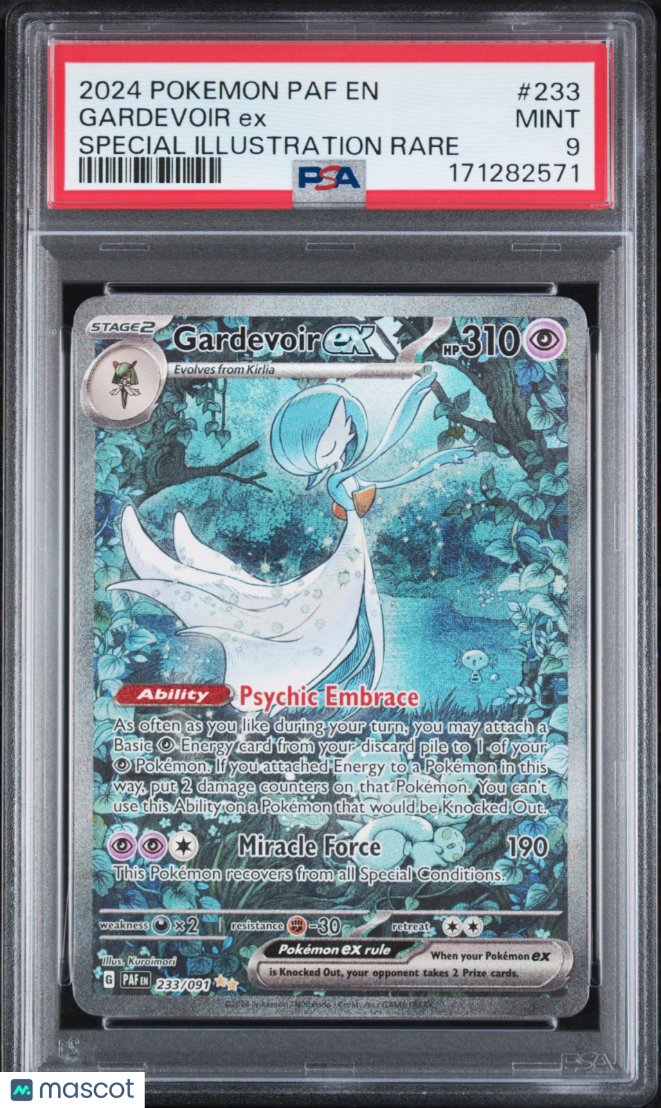 2024 Pokemon Paldean Fates Gardevoir EX Special Illustration Rare PSA 9 #233