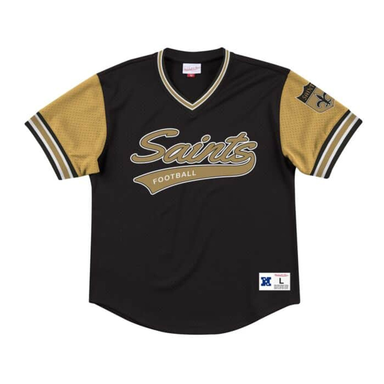 New Orleans Saints Mitchell and Ness Baseball Jersey