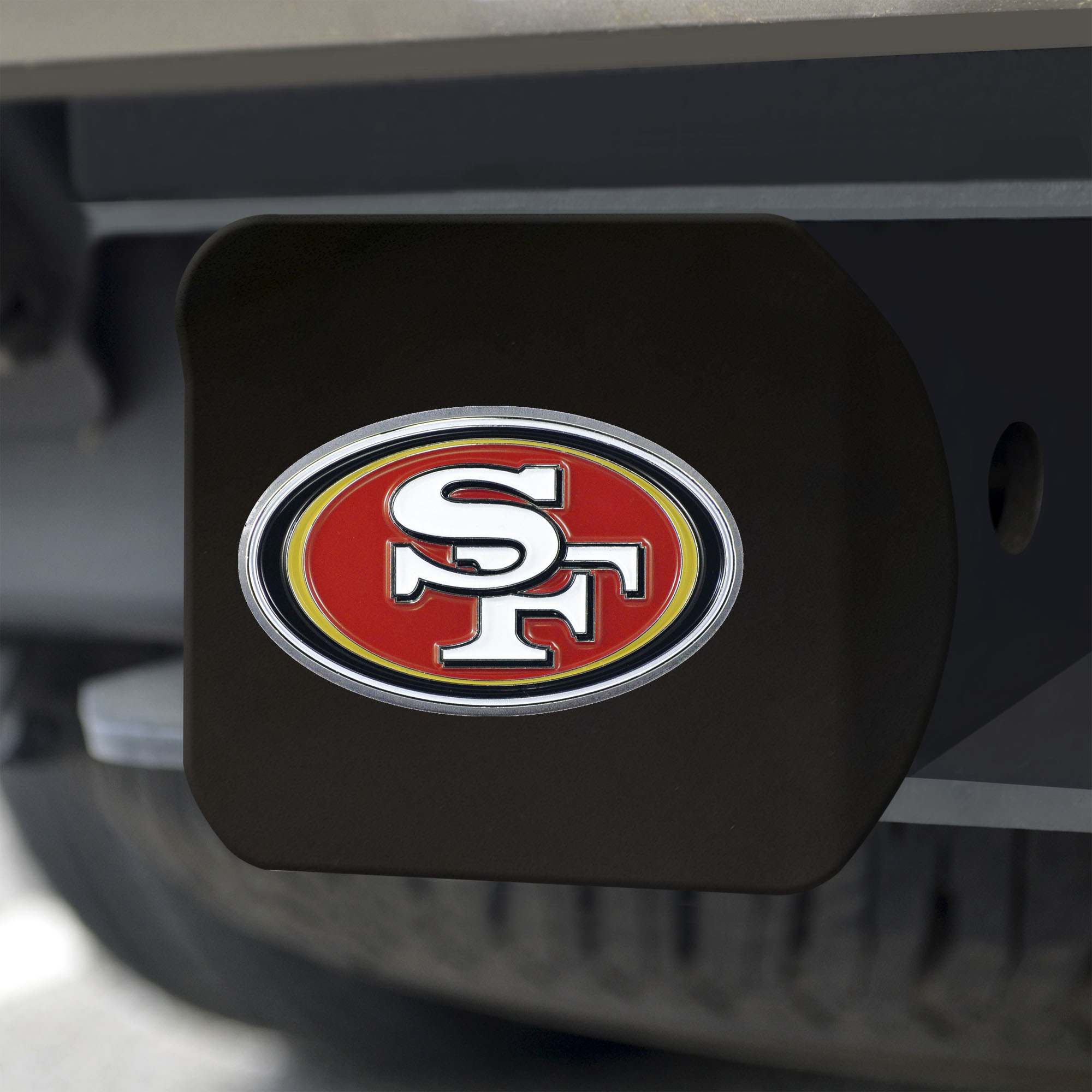 San Francisco 49ers Black Chrome Hitch Cover