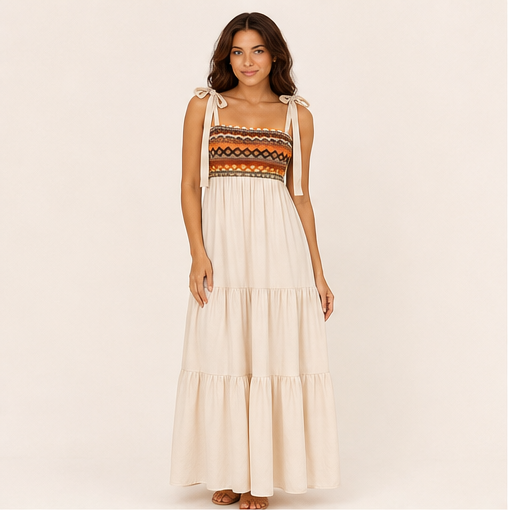 Camisole A Hem Patchwork Dress