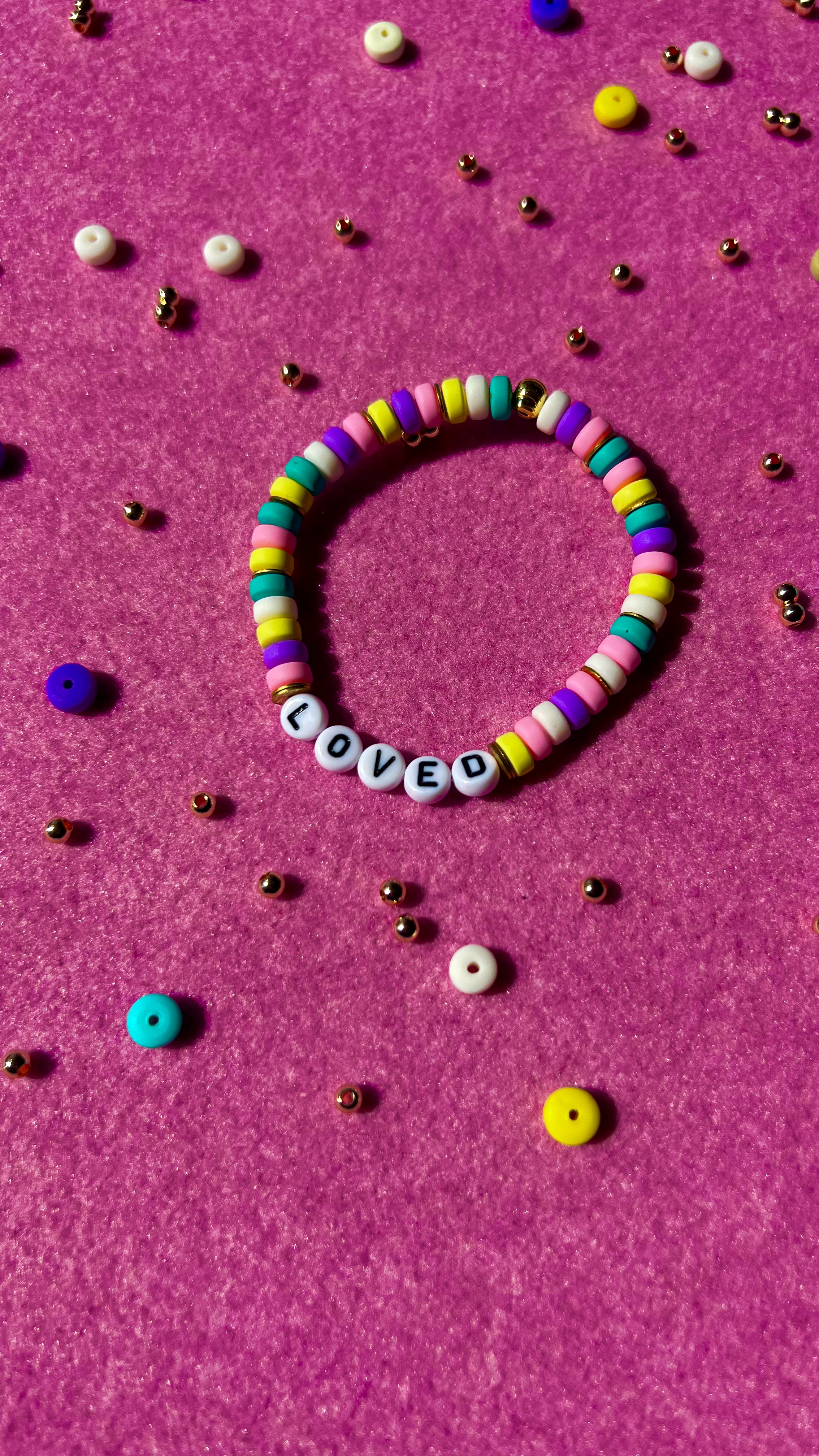 Clay Multicolour Name/Word Bracelet view 4