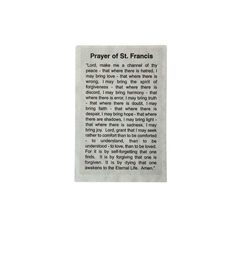 Wallet Card - St. Francis Prayer