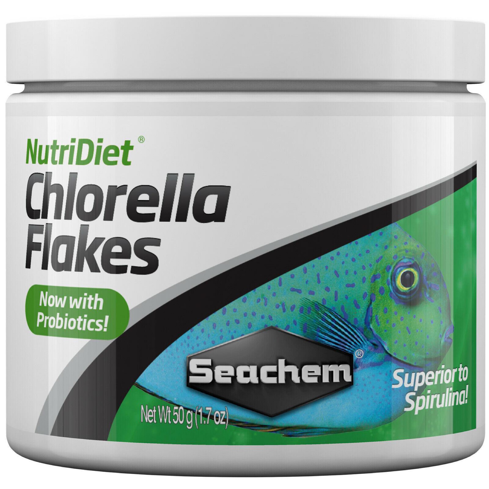 Seachem NutriDiet Chlorella Flakes w/ Probiotics