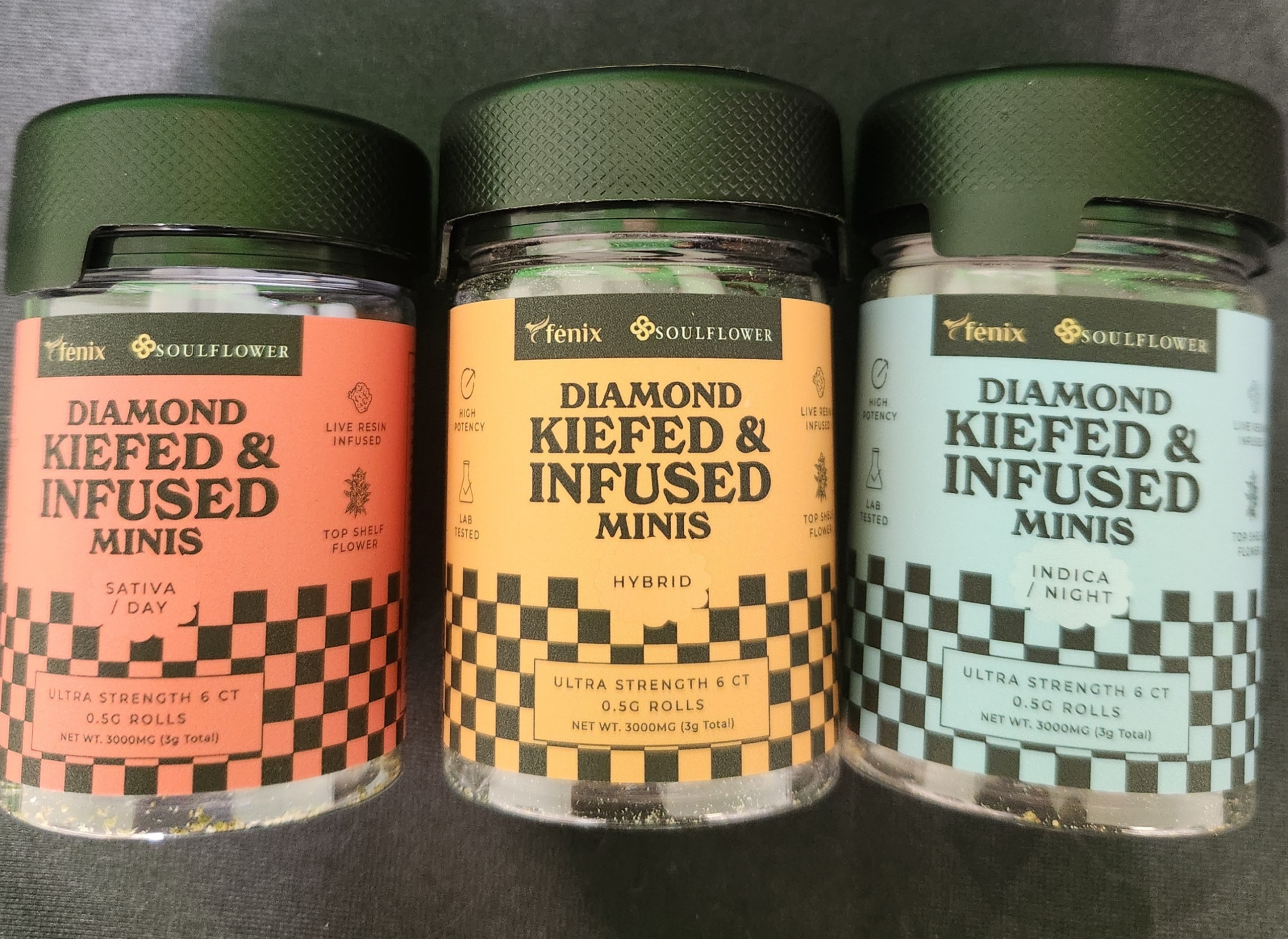 Diamond and Kief Infused THCa Pre Rolls 6 Pack - Gelato Indica