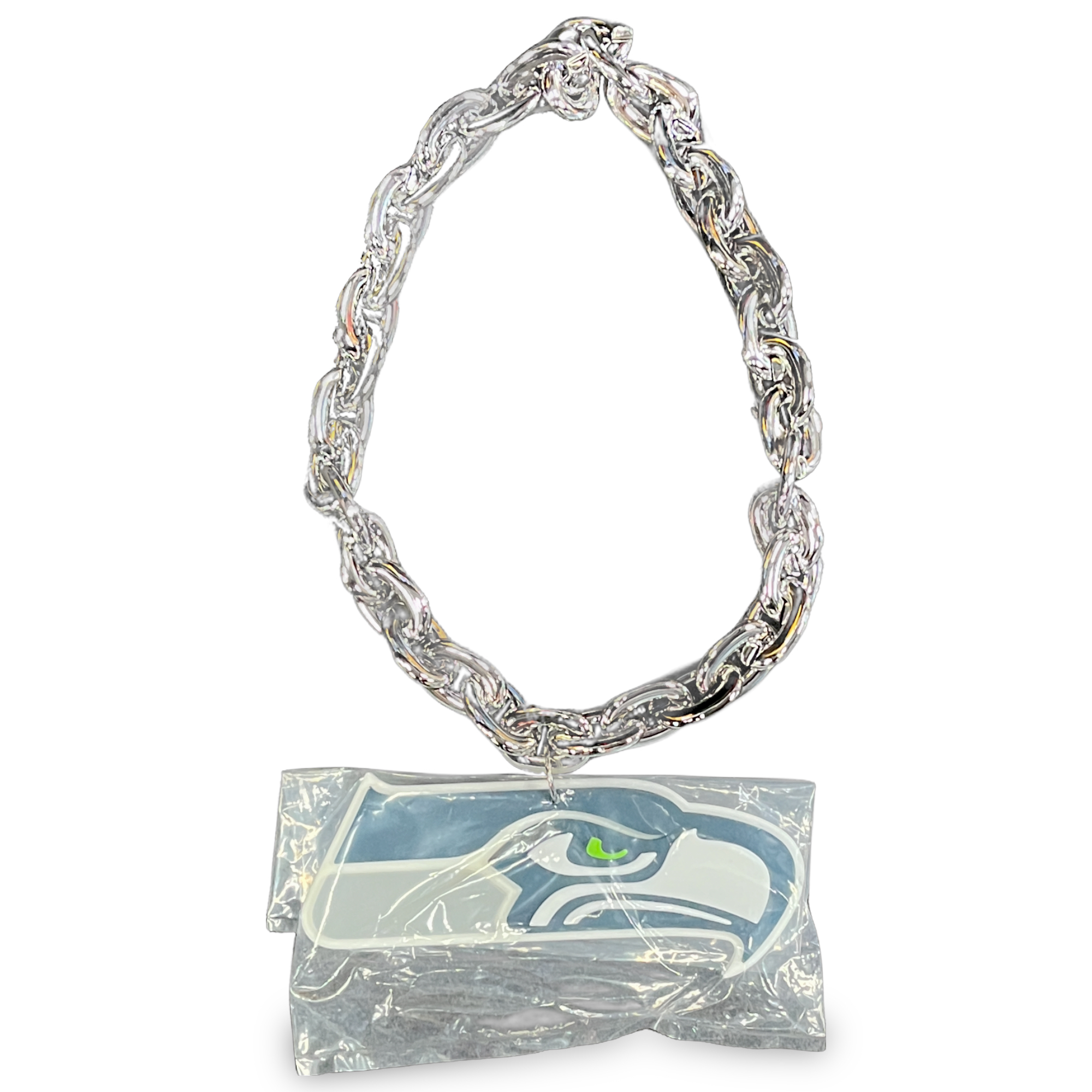 Seattle Seahawks Silver Fan Chain