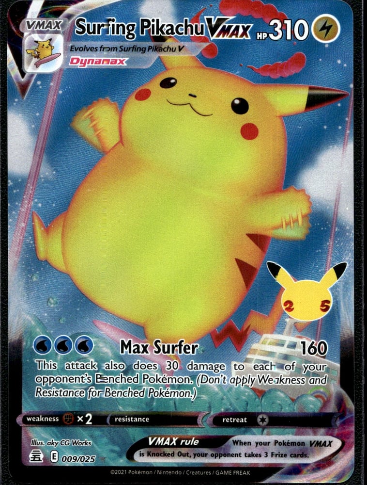 Surfing Pikachu VMAX - CEL25 9/25
