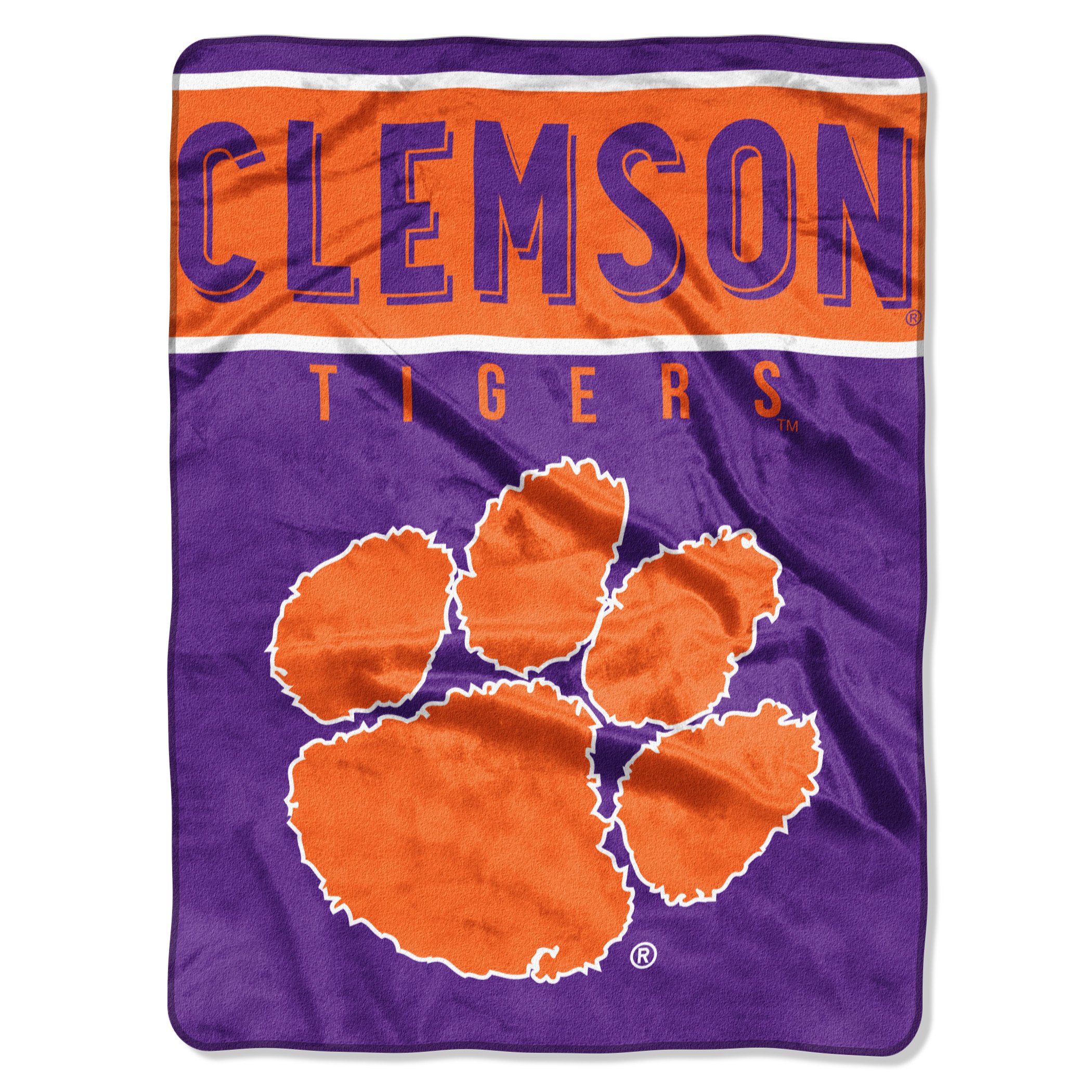 Clemson Tigers Raschel Basic Design Blanket 60x80"