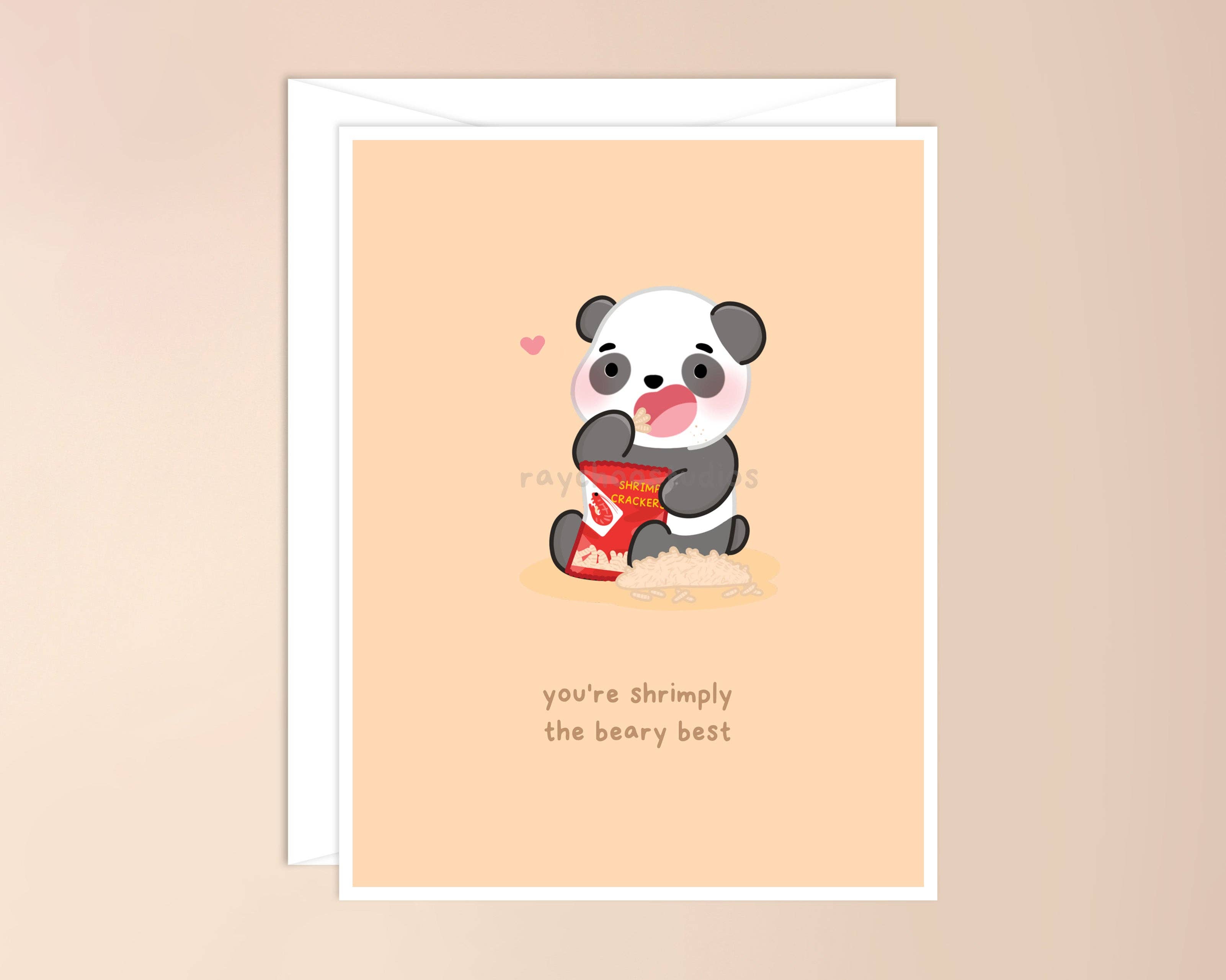 You're Shrimply the Beary Best Greeting Card