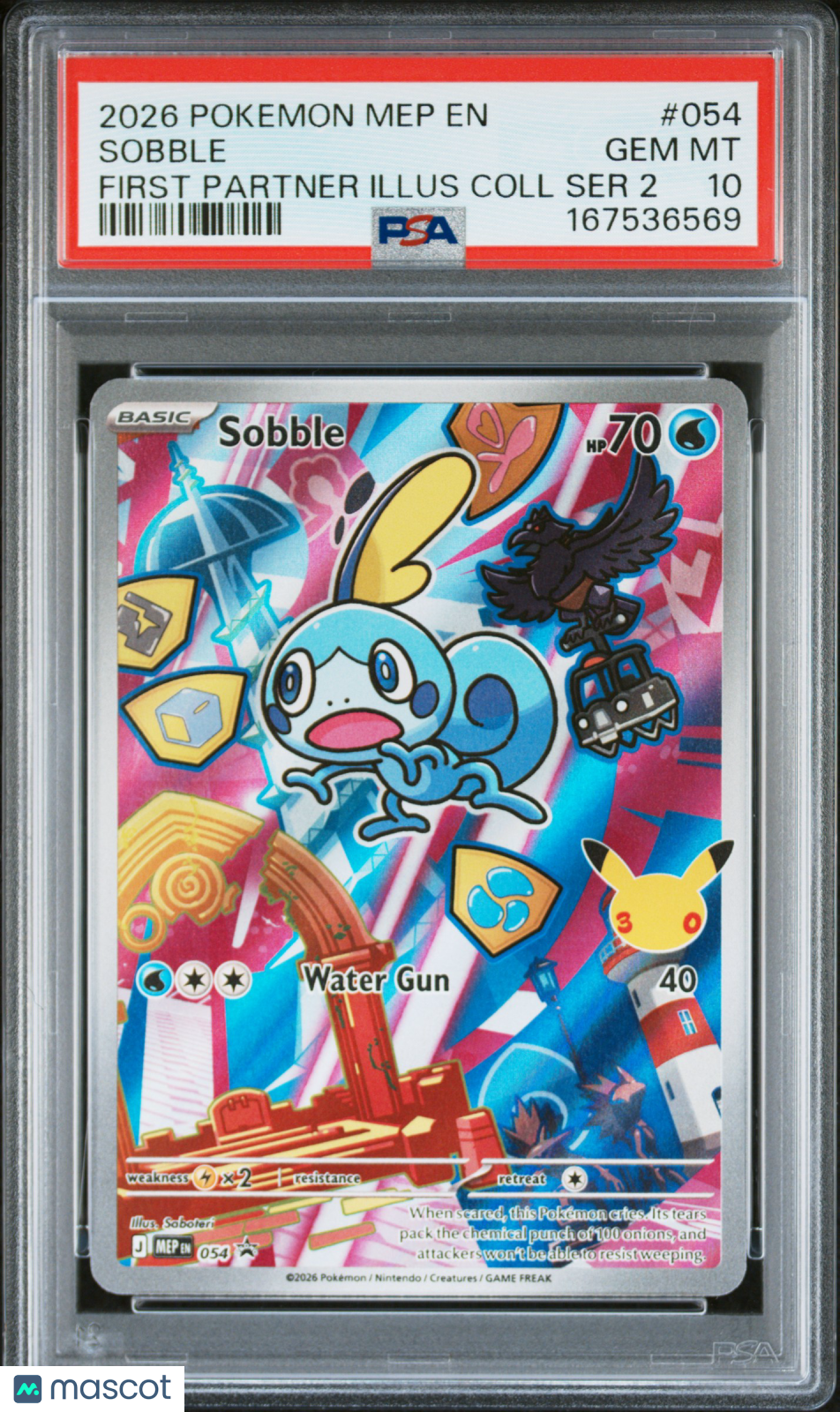 2026 Black Star Promos Sobble First Partner Illus Coll Ser 2 PSA 10 #054