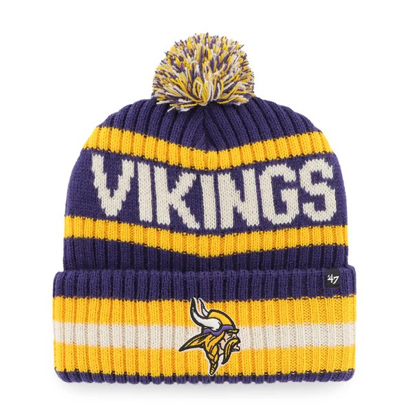 Minnesota Vikings Purple Bering '47 Brand Pom Beanie