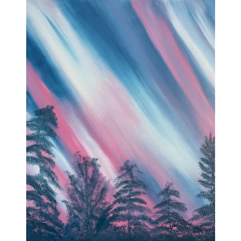 A Northern Lights Sky (14" x 18")