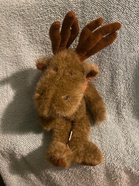 The Boyds Collection 1985-94 Stuffed Plush Moose JB Bean Series Dark Brown
