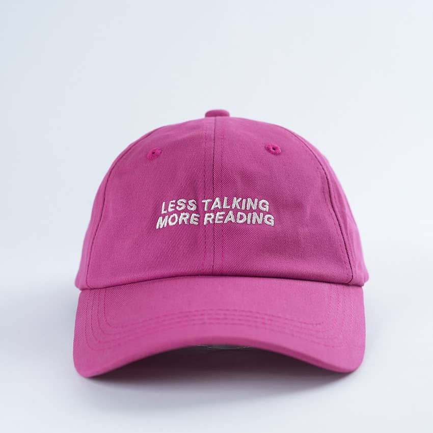Less Talking More Reading ๐ Bookish Baseball Hat