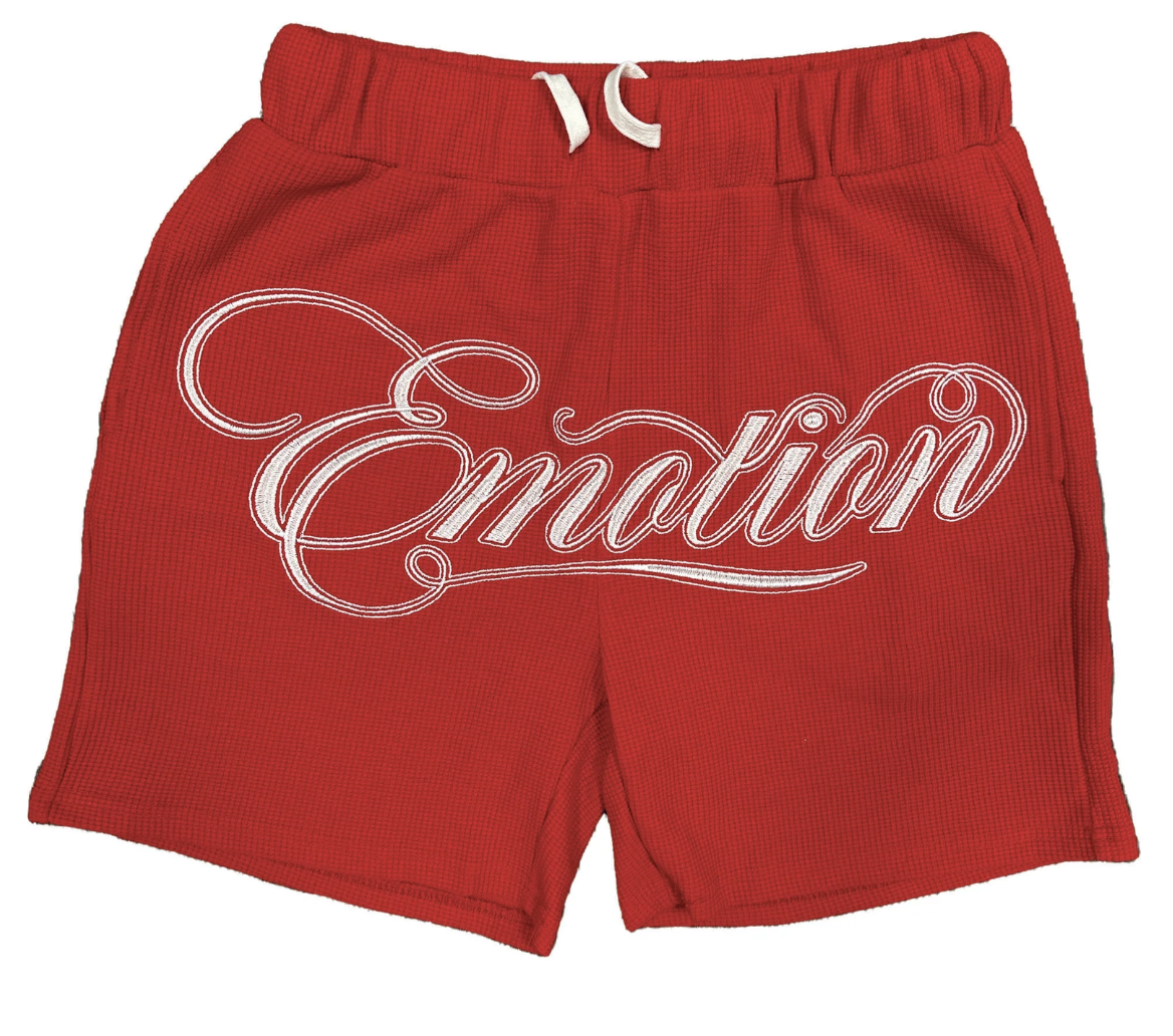 MIXED EMOTION Red “Signature” Shorts