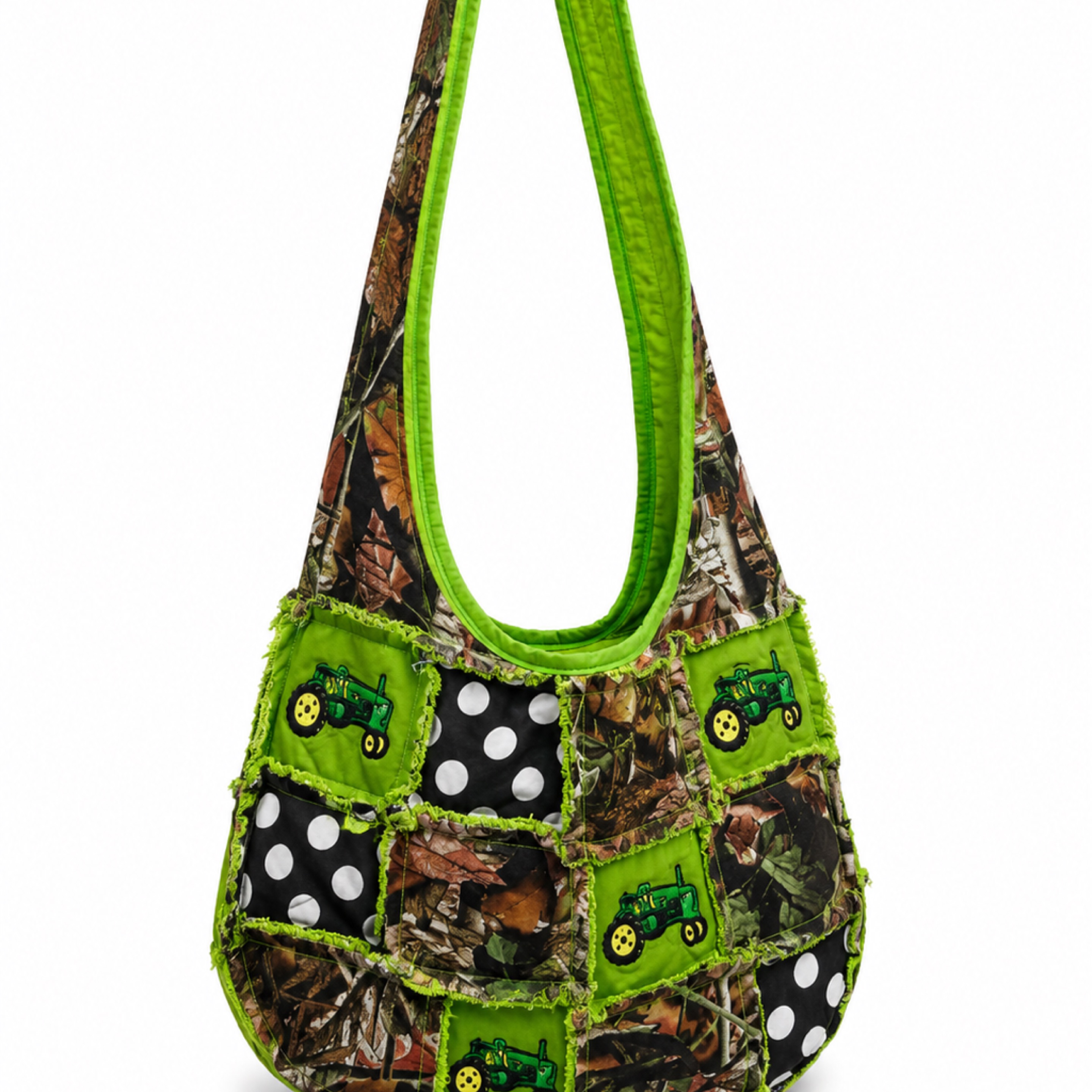 Camo Tractor Patchwork Shoulder Bag