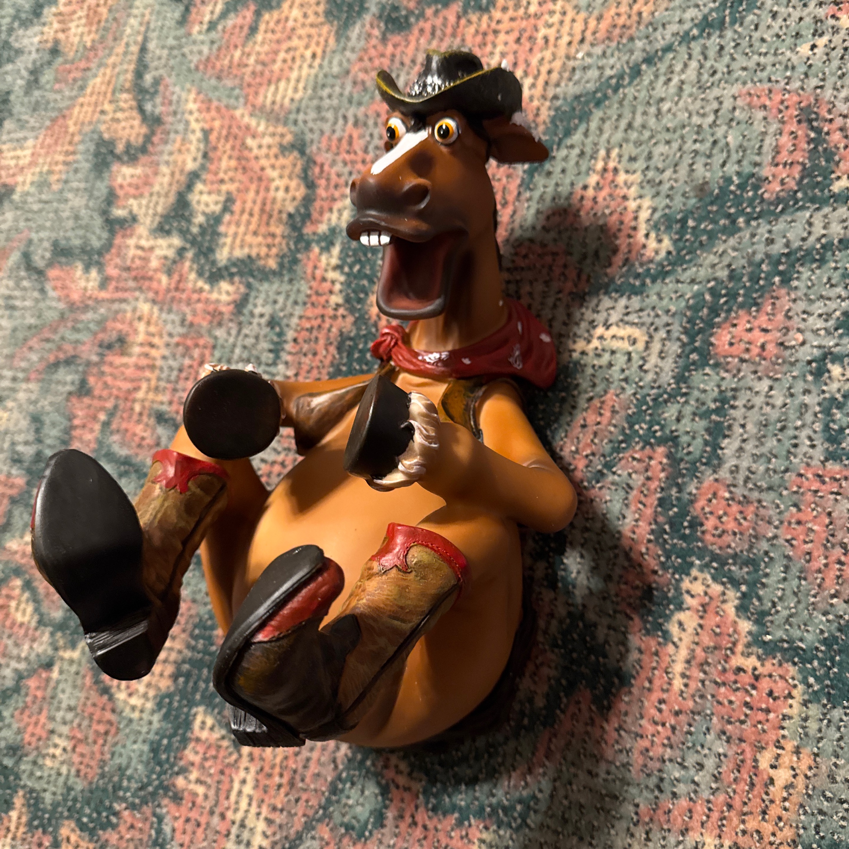 Cowboy Horse wine bottle holder