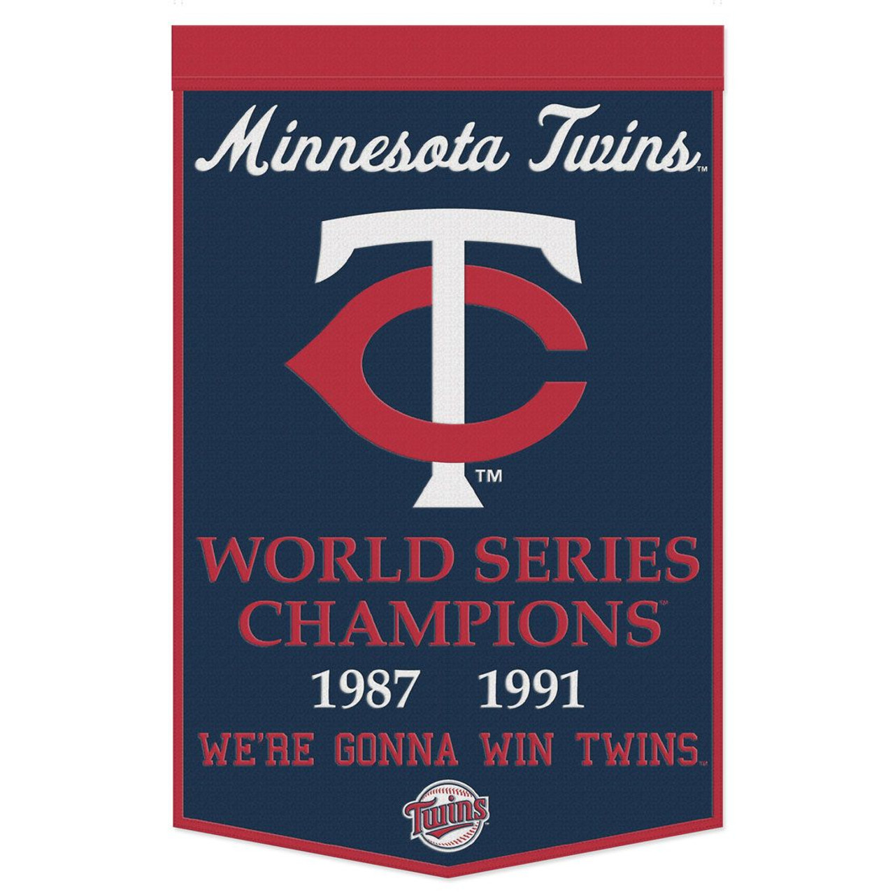 Minnesota Twins Wool Dynasty Championship Banner 24x38"