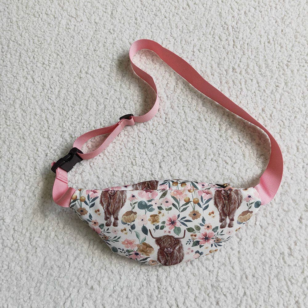 Pink Highland Cow Bumbag