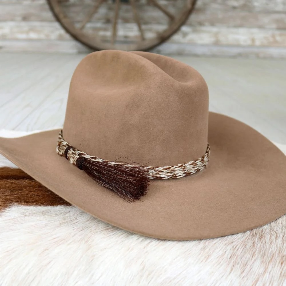 Willow - Horsehair Braided 6-Strand Hat Band – Chestnut | Handwoven in Ecuador