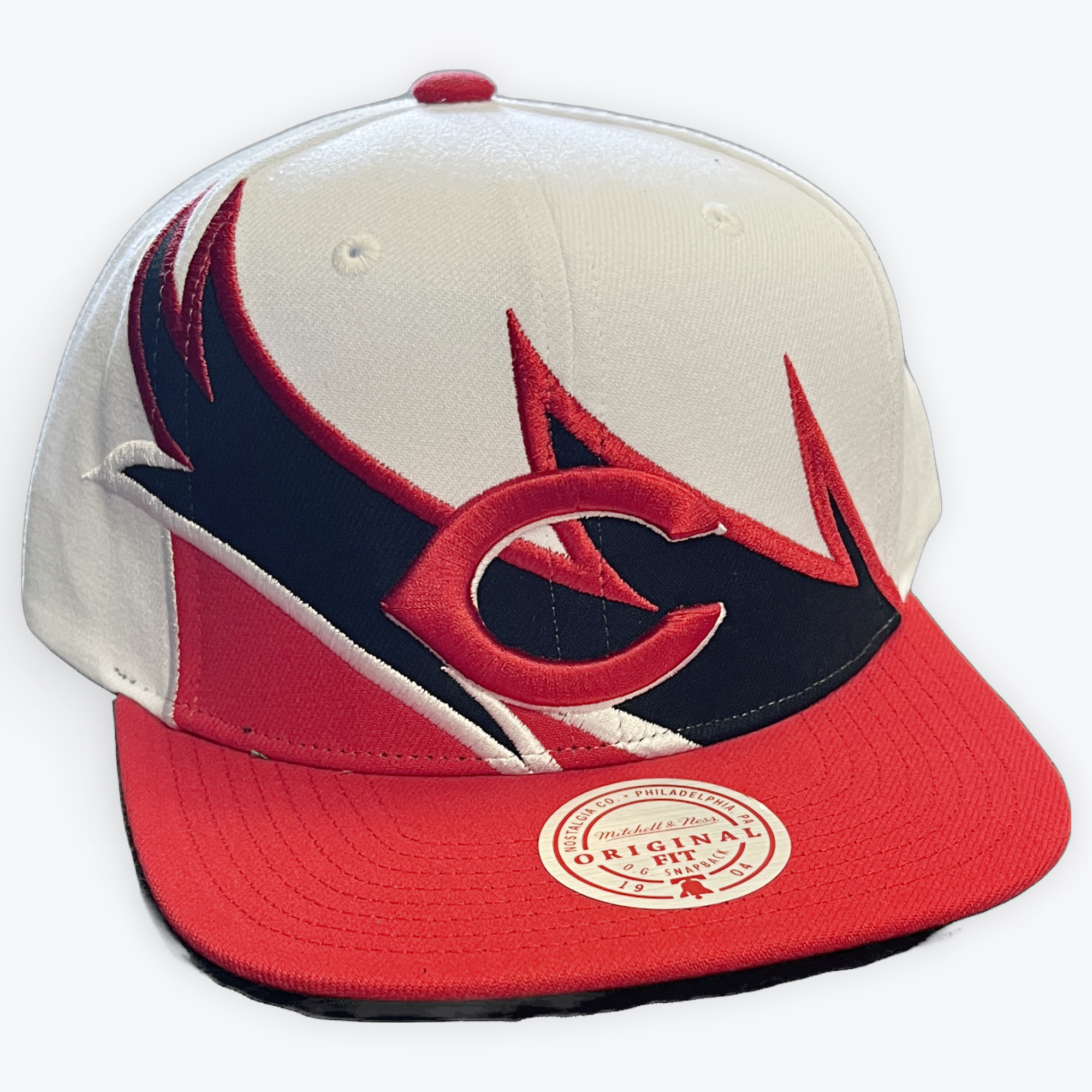 Cincinnati Reds Mitchell and Ness Waverunner Snapback Hat