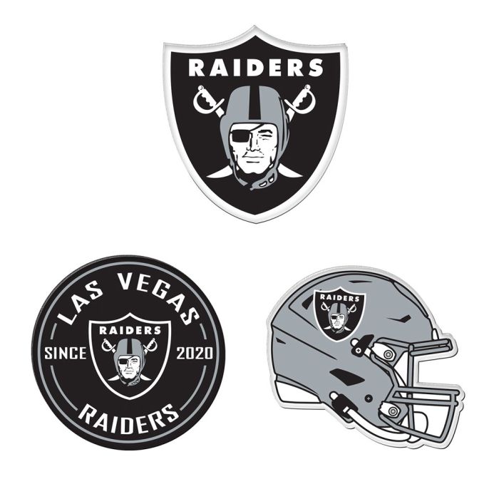 Las Vegas Raiders Premium Acrylic Magnets 3pack