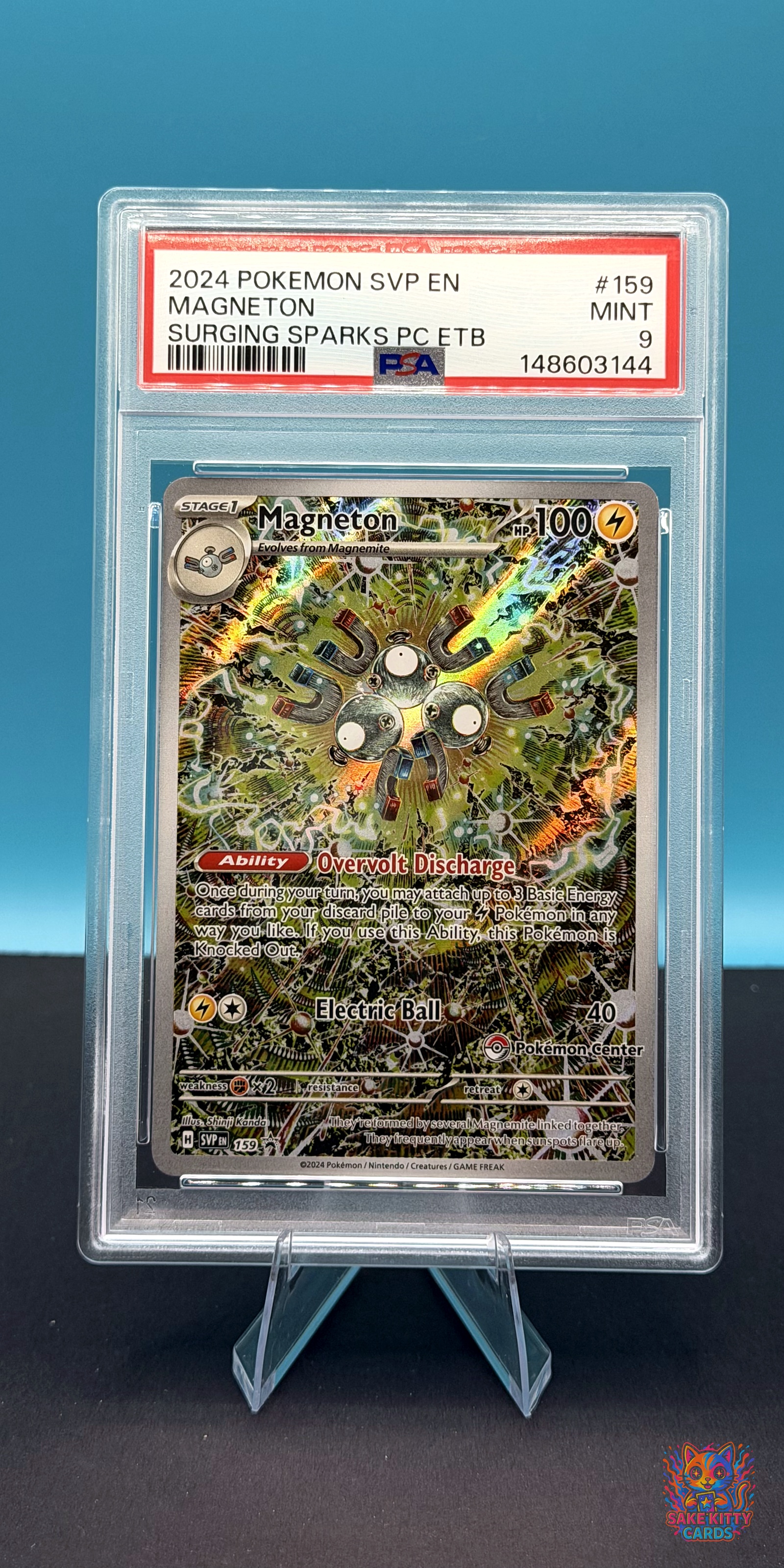 PSA 9 2024 SV Promos (Surging Sparks PC ETB) Magneton #159
