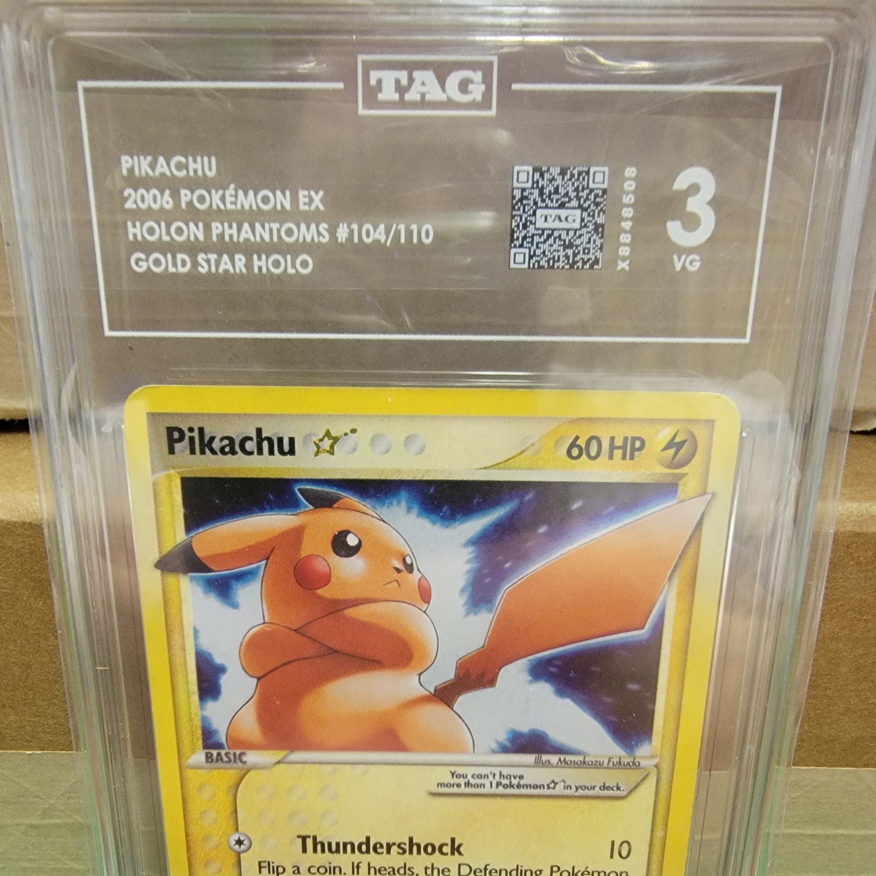 TAG 3 Pikachu Gold Star Graded Card