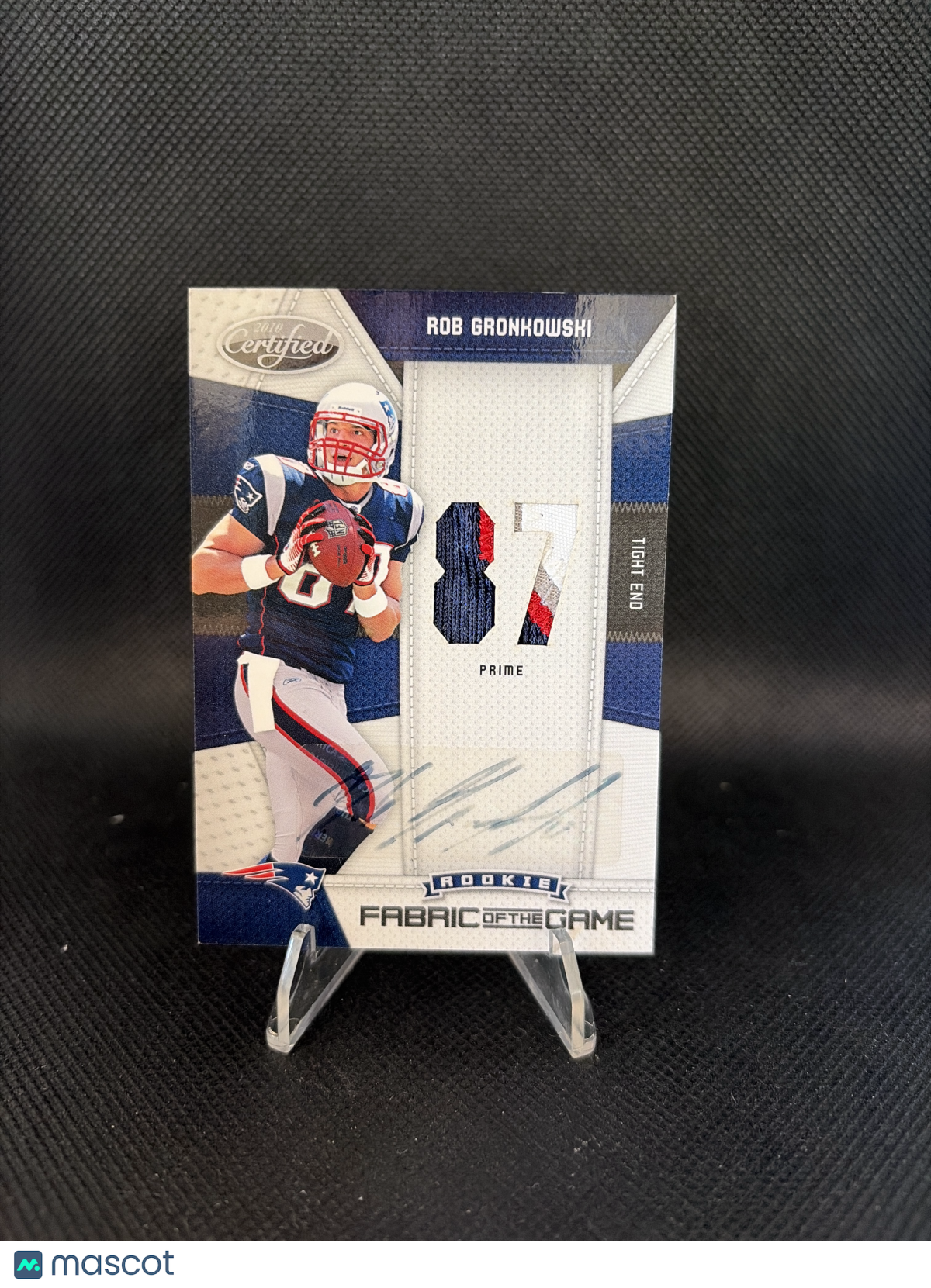 2010 Panini Certified Fabric of the Game Rob Gronkowski #5 RPA /10