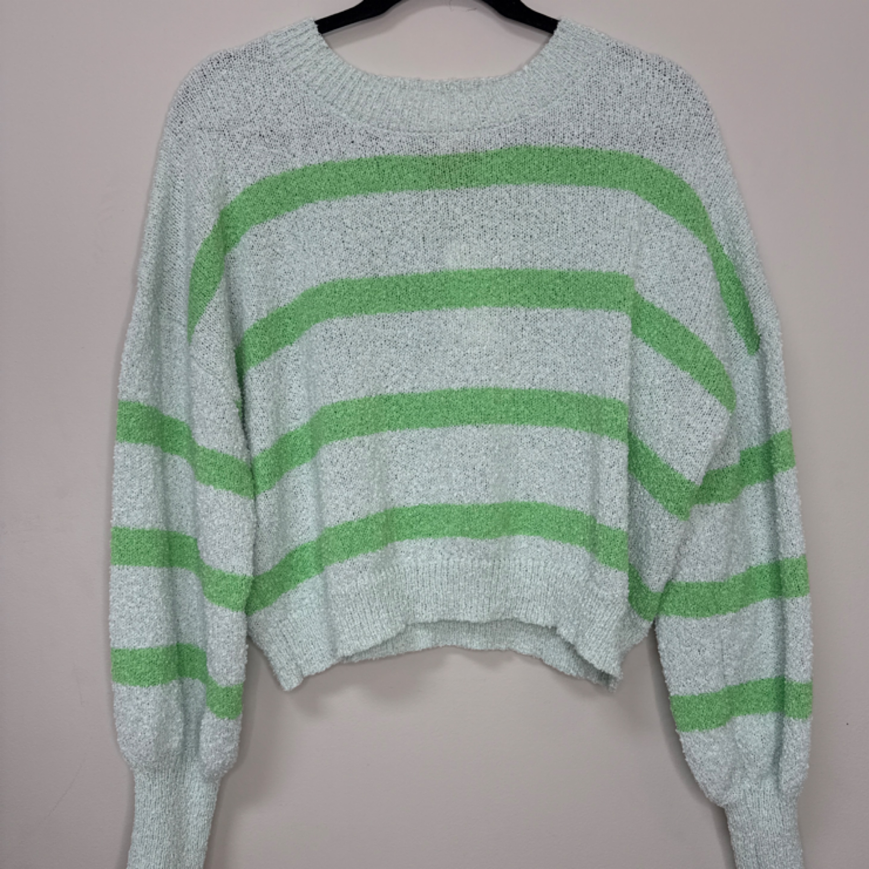 By Together green stripe sweater — Bama Tan boutique, Tuscaloosa AL