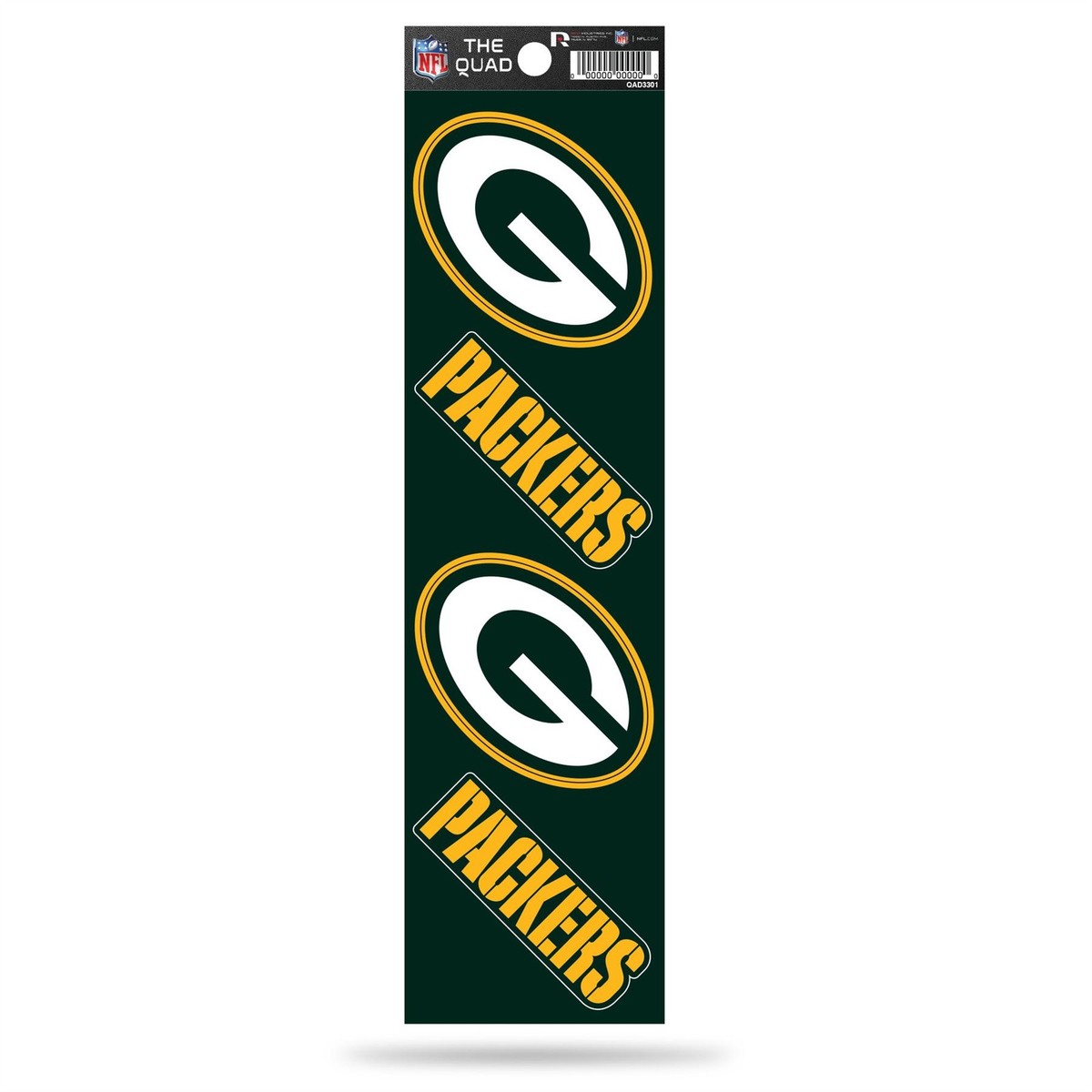 Green Bay Packers Quad Decals