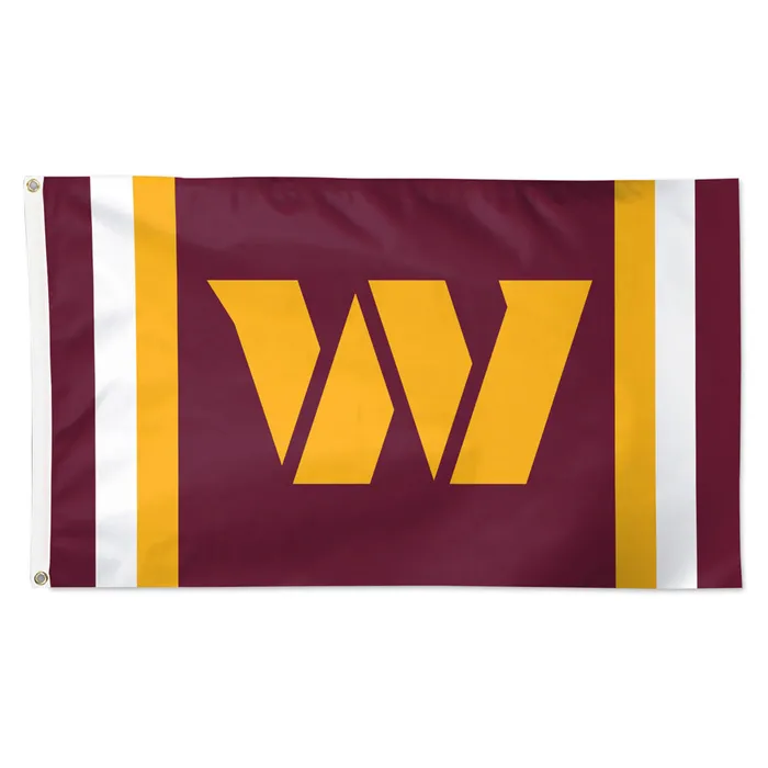 Washington Commanders Deluxe Vertical Stripes Flag 3x5'