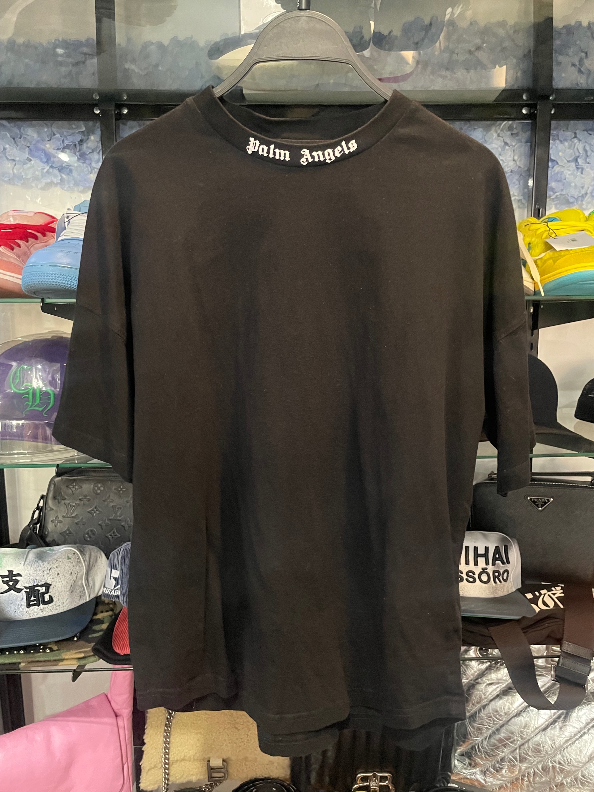 palm angel black t-shirt size s (used)