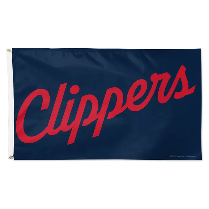 Los Angeles Clippers Deluxe Navy Wordmark 3x5 Flag