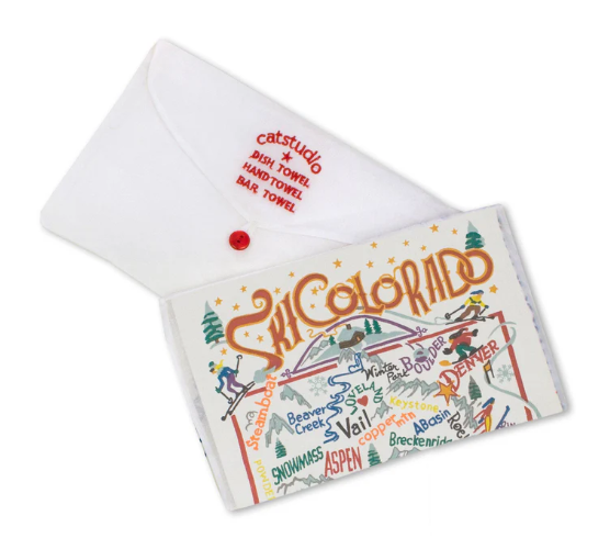 Ski Colorado Dish Towel Catstudio