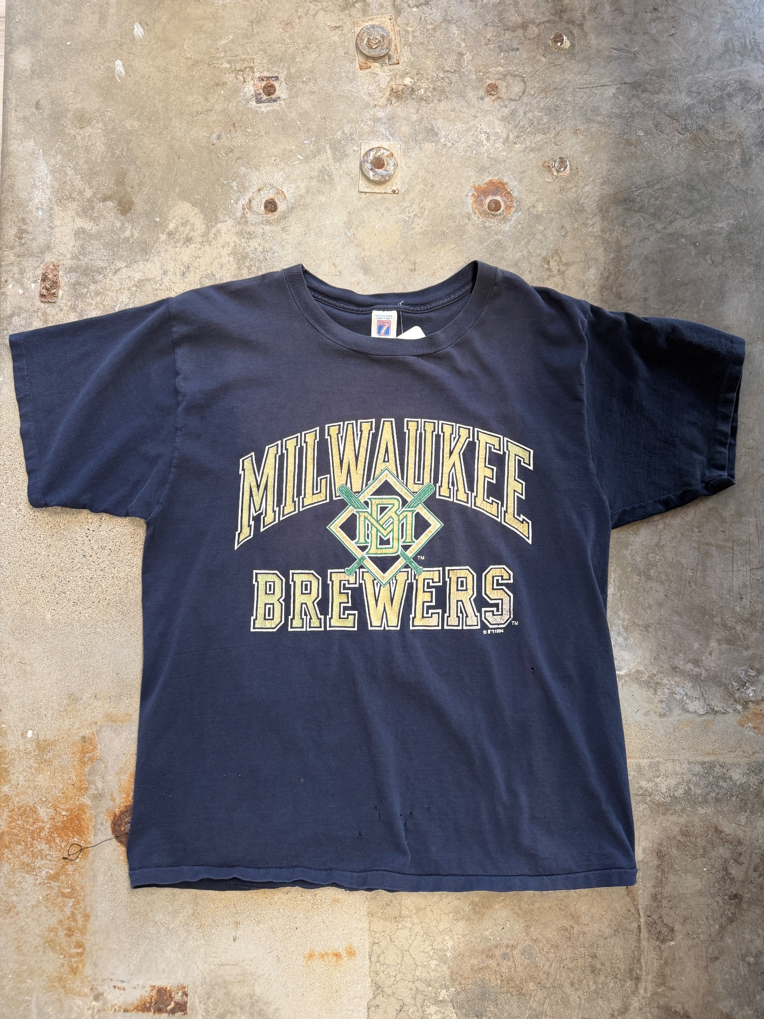 Milwaukee Brewers T-shirt Navy X-Large