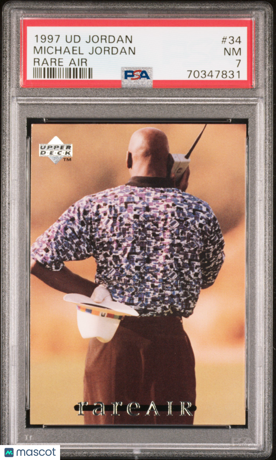 1997 Upper Deck MJ Rare Air Michael Jordan #34 PSA 7