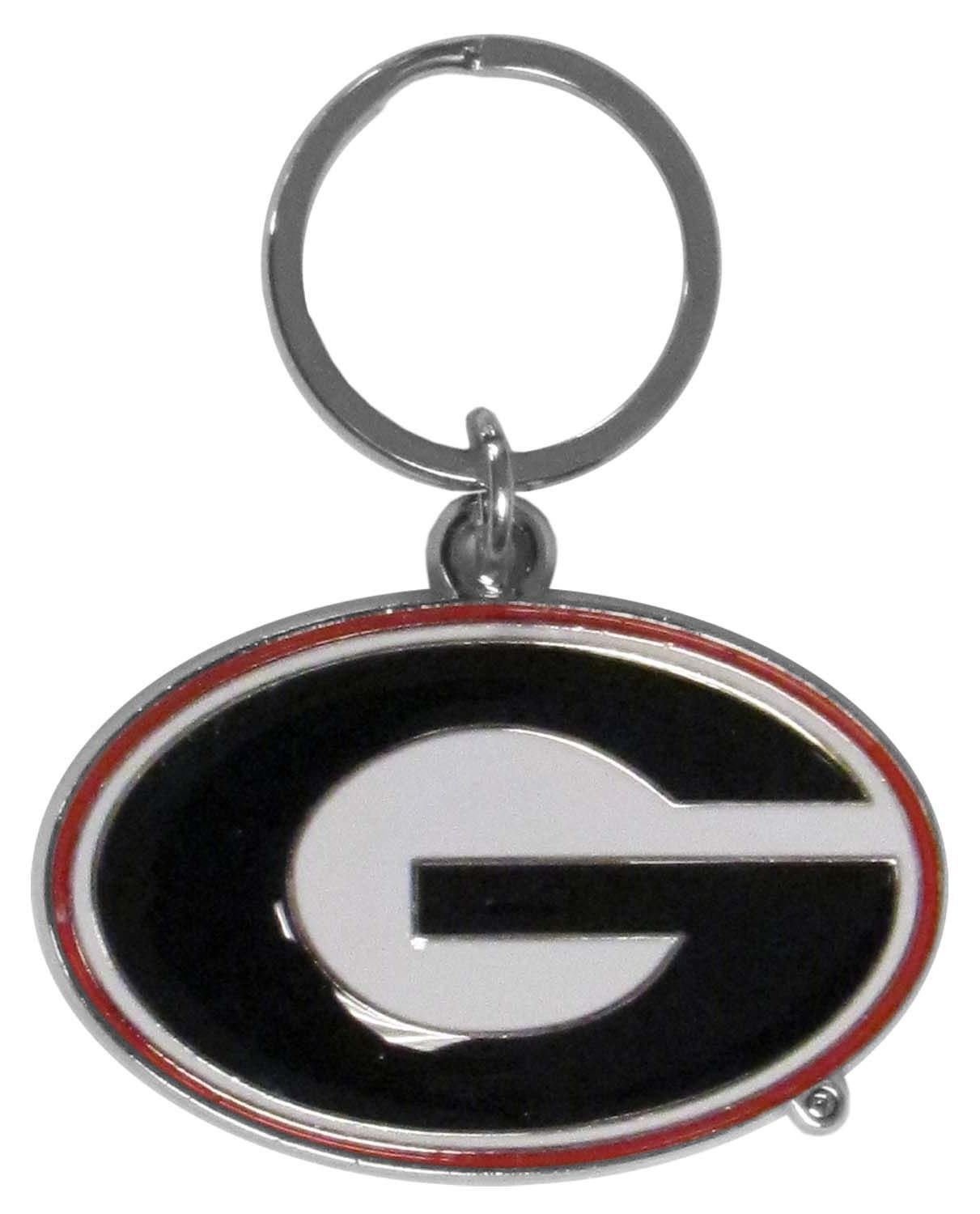 Georgia Bulldogs Chrome Cut Logo Keychain