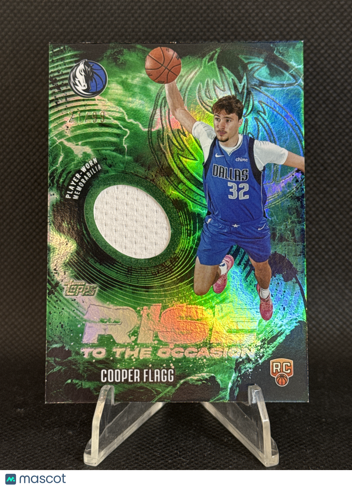 2025 Topps Rise to the Occasion Cooper Flagg #RTO-CF Green /99 relic