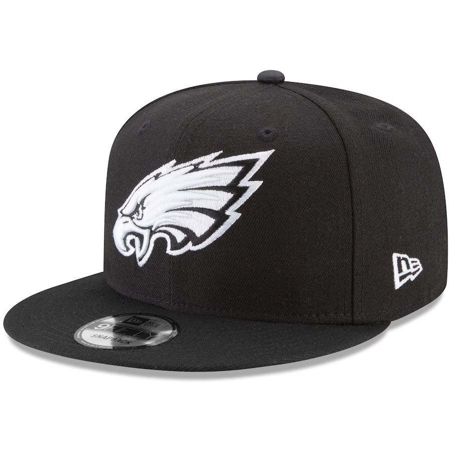 Philadelphia Eagles Black and White New Era Snapback Hat