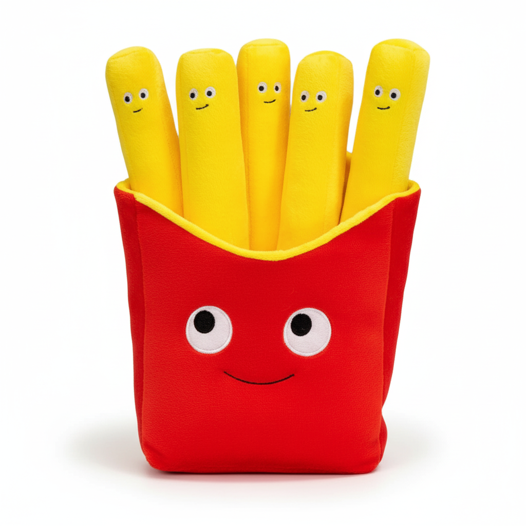 French Fries Box with Removable Fries Stuffed Animal
