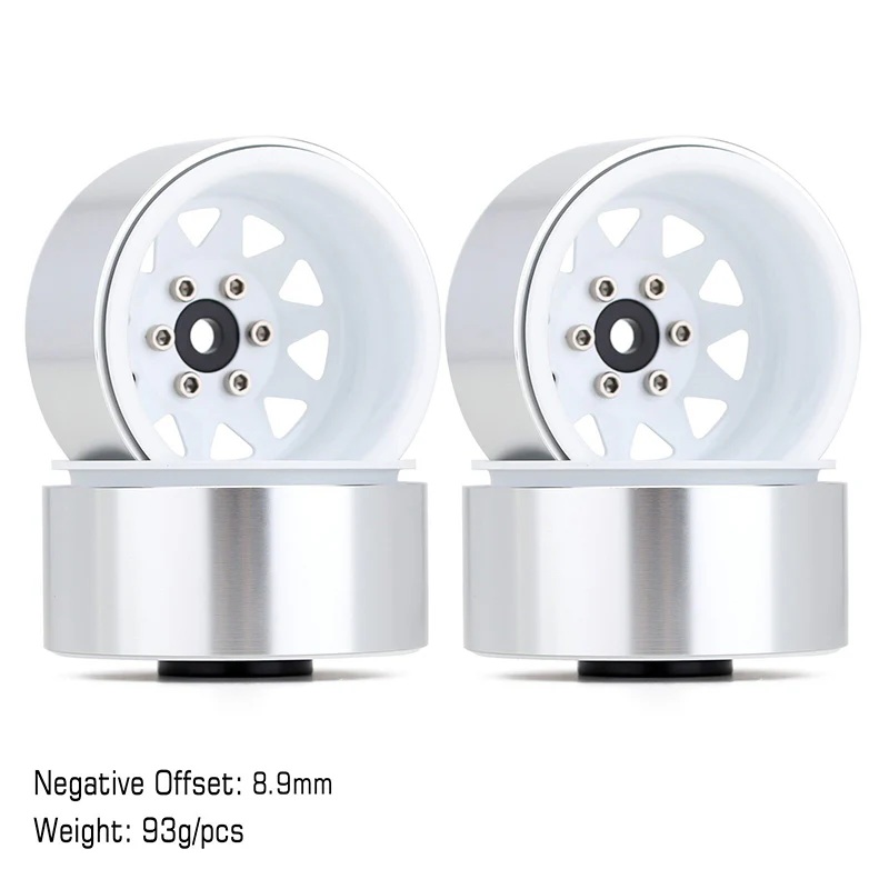 Injora 1940WH White Beadlock Wheels