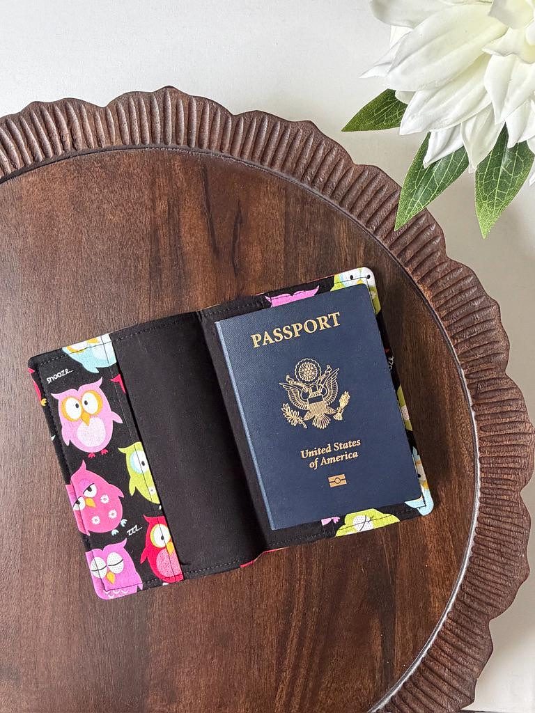 Passport Cover – Sleepy Owls, photo 3 of 3