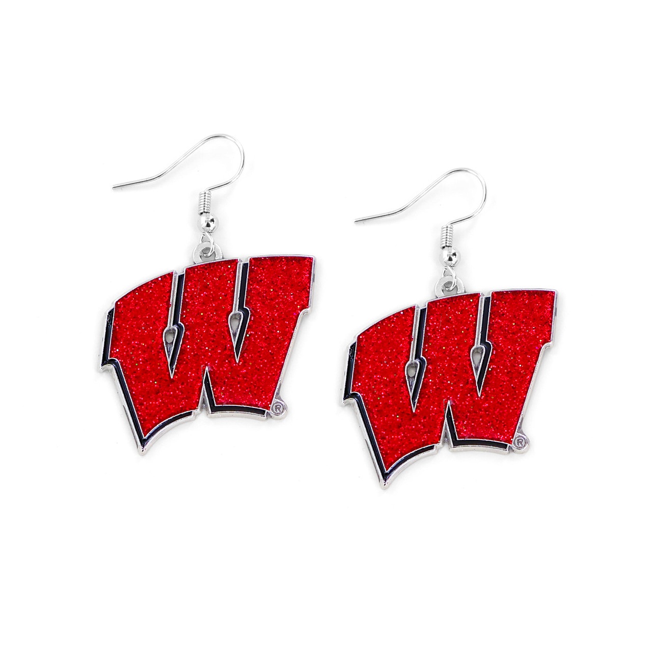 Wisconsin Badgers Glitter Dazzle Earrings