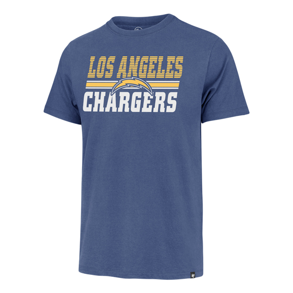 Los Angeles Chargers Cadet Blue Run Thru '47Brand Franklin Shirt