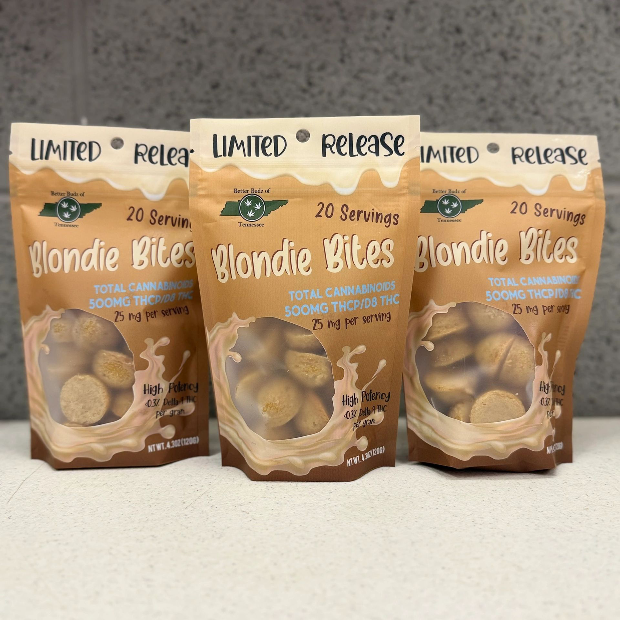 Better Budz Blondie Bites Total Cannabinoids THCP\D8 THC D9 5000MG