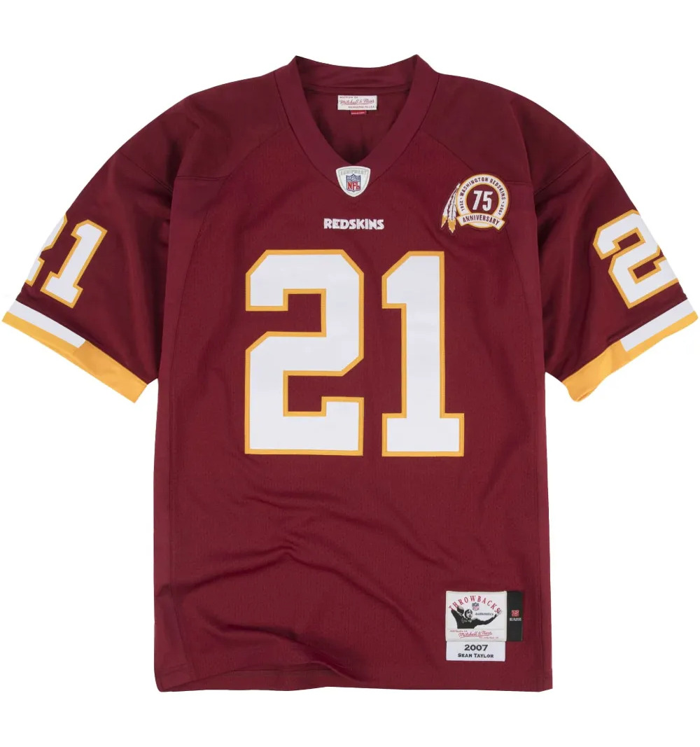 Washington Redskins Authentic 2007 Sean Taylor #21 Burgundy Mitchell and Ness Jersey